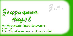 zsuzsanna angel business card